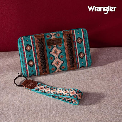 Wrangler Turquoise Southwestern Art Print Wallet
