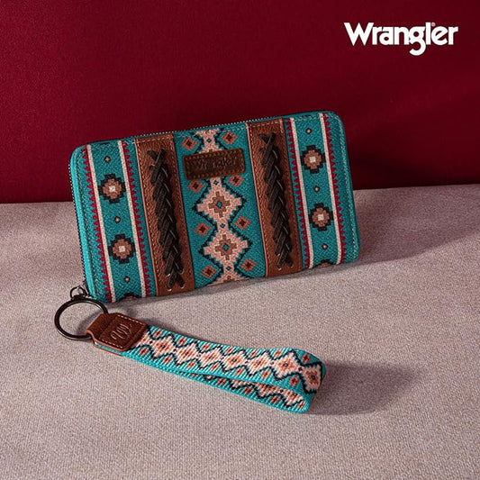 Wrangler Turquoise Southwestern Art Print Wallet