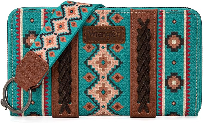 Wrangler Turquoise Southwestern Art Print Wallet