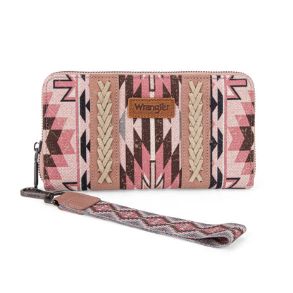 Wrangler Dark Pink Southwestern Art Print Wallet