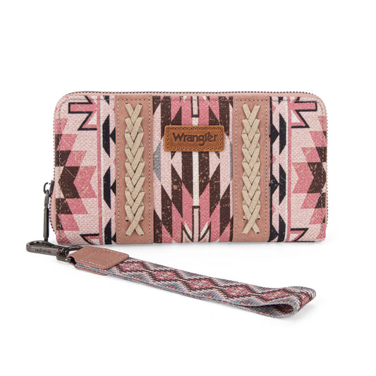 Wrangler Dark Pink Southwestern Art Print Wallet