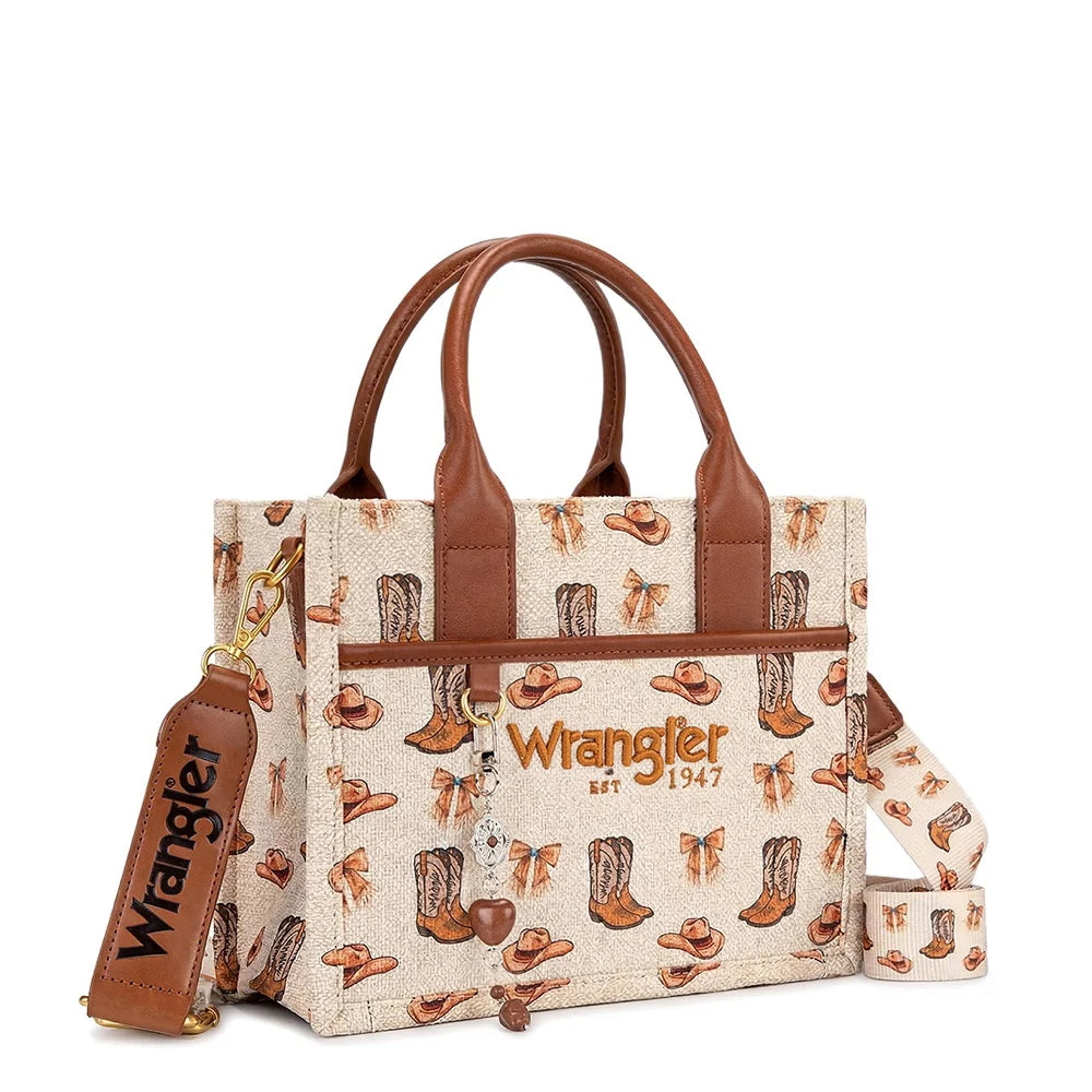 Wrangler Western Print Cowgirl Tote Bag/Crossbody