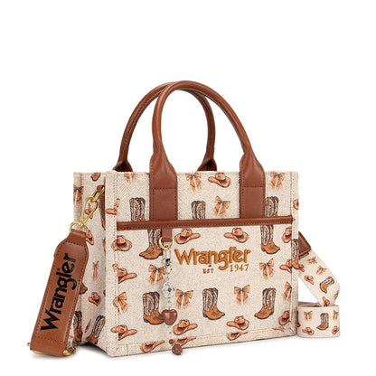 Wrangler Western Print Cowgirl Tote Bag/Crossbody