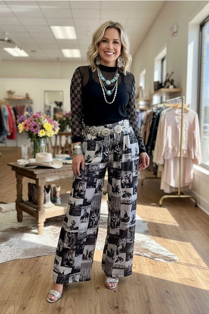 Western Cowboy Patchwork Pant