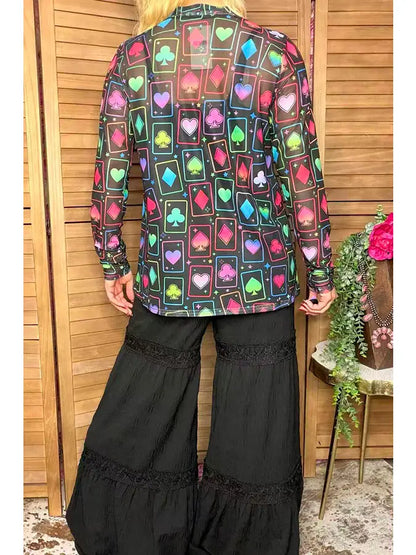 Western Ranch Vintage Sheer Card Top