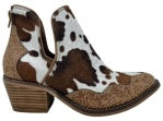 Christina Tan Cow Print Bootie