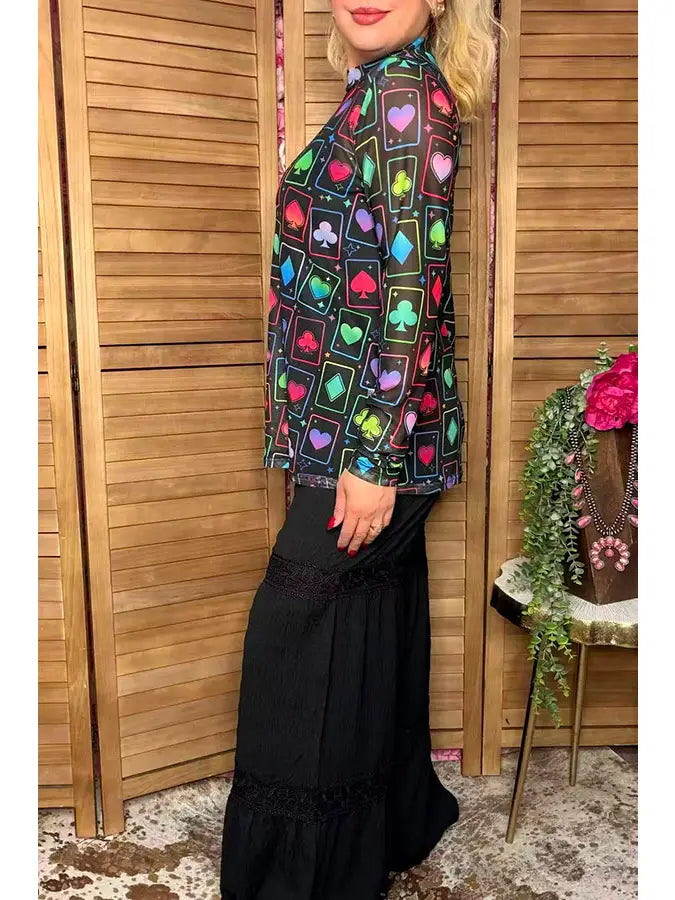 Western Ranch Vintage Sheer Card Top