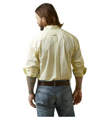 Ariat Yellow Wrinkle Free Cade Classic Fit Shirt