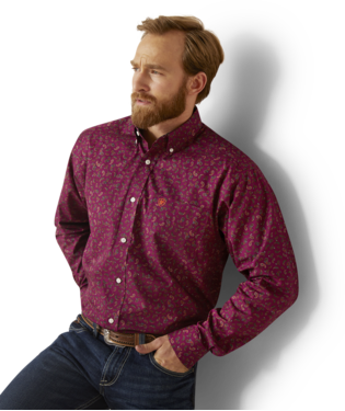 Ariat Mens Wrinkle Free Vernell Classic Fit Long Sleeve Shirt