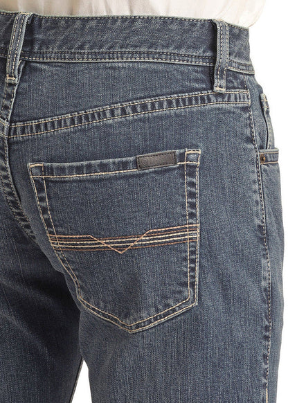 Rock & Roll Vintage '46 Slim Fit Ivory Stitch Straight Leg Jeans