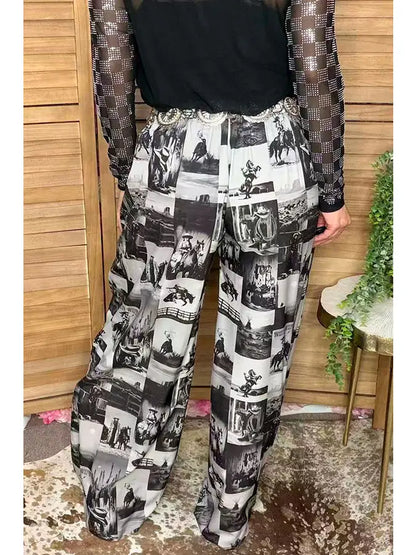 Western Cowboy Patchwork Pant