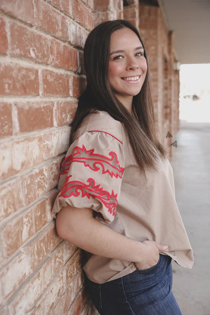 Sweetwater Rojo Stitch Top