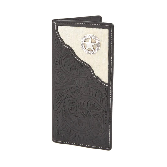 Mustang Ridge Black Crazy Horse Leather Wallet