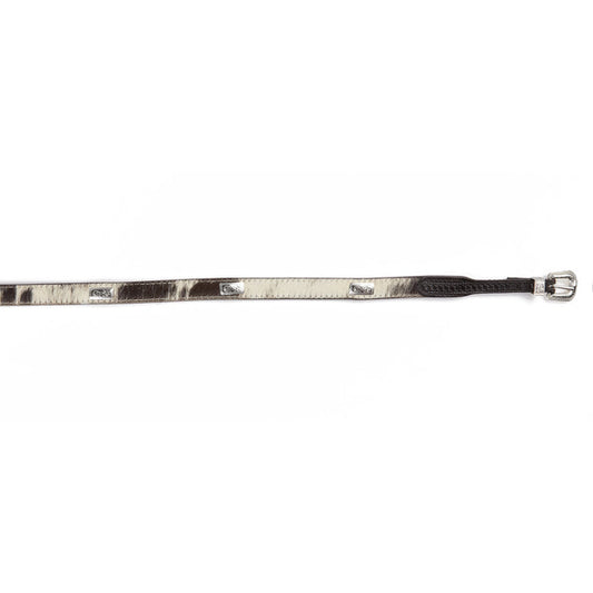 Mustang Ridge Black & White Hair Cowhide Hatband