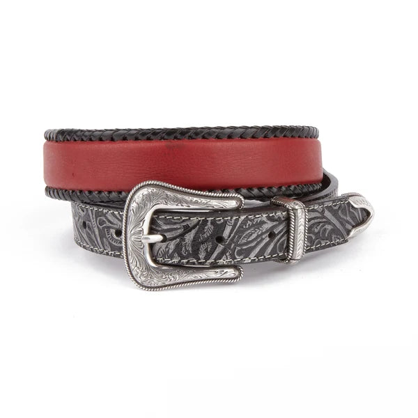 Mustang Ridge Floral Tooled Leather Belt
