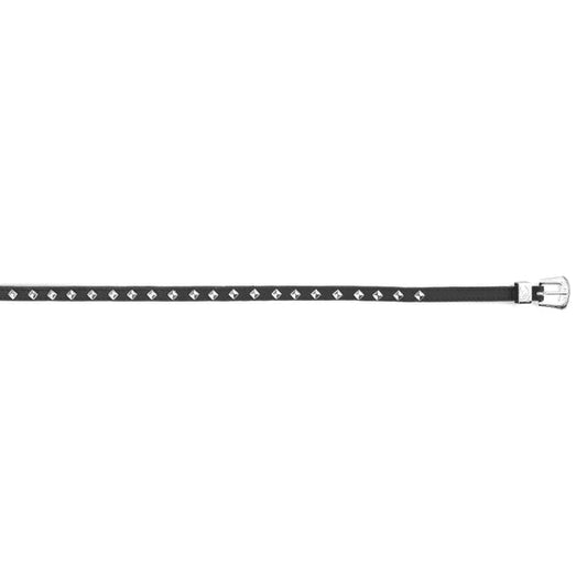 Mustang Ridge Black Crazy Horse Pyramid Stud Hatband