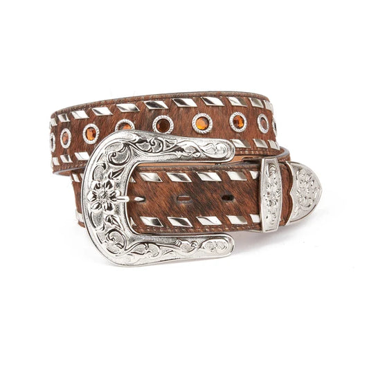Mustang Ridge Floral Western Leather Ladies Belt