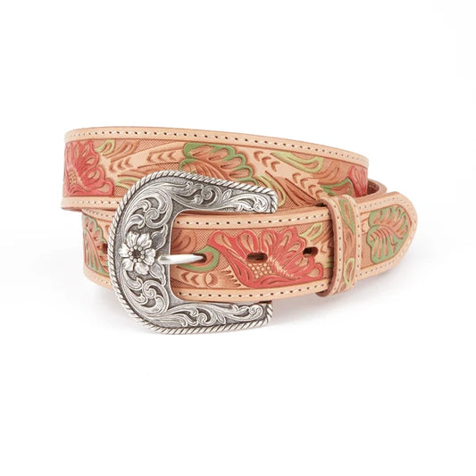 Mustang Ridge Floral Tooled Leather Belt