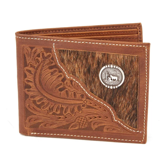 Mustang Ridge Tan Crazy Horse Leather Bifold Wallet
