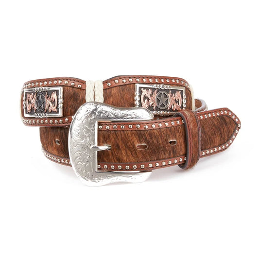 Mustang Ridge Brindle Hair Cowhide Belt