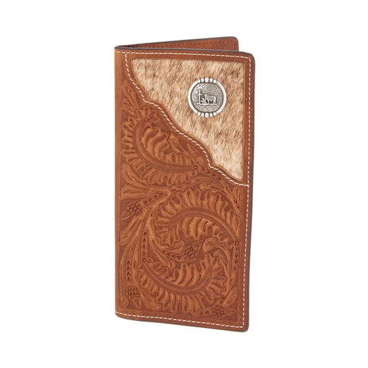 Mustang Ridge Tan Crazy Horse Praying Cowboy Concho Wallet