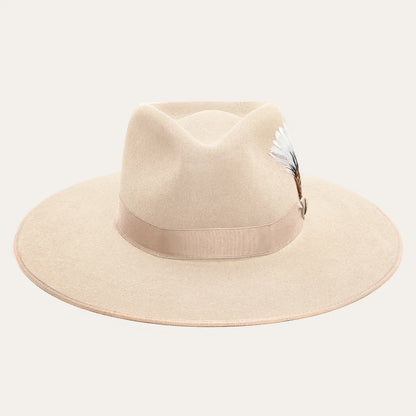 Stetson Midtown Bone Wide Flat Brim Hat