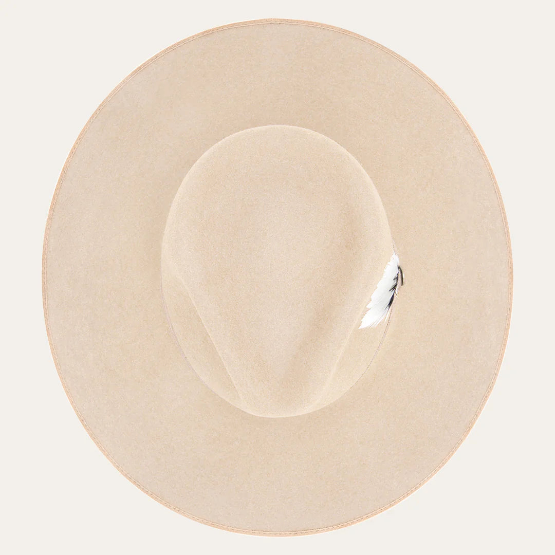 Stetson Midtown Bone Wide Flat Brim Hat