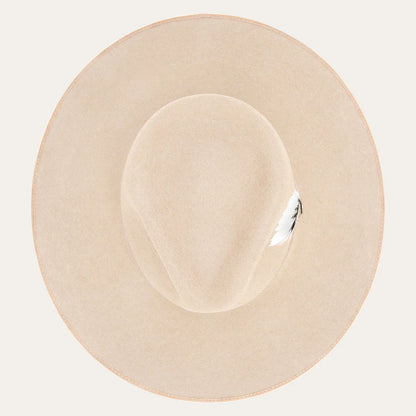 Stetson Midtown Bone Wide Flat Brim Hat