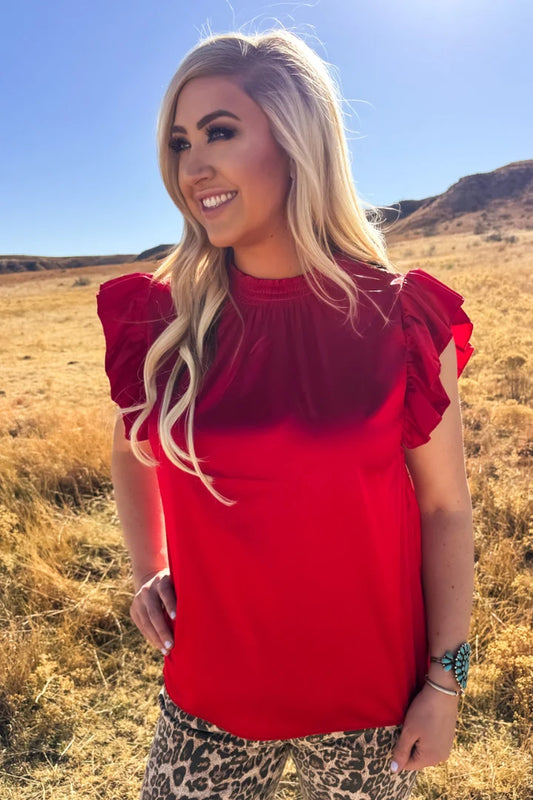 Babydoll Red Top