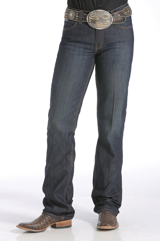 CINCH JENNA DARK WASH PERFORMANCE RISE SLIM BOOT CUT JEAN