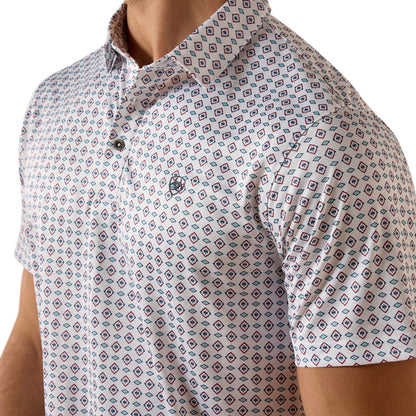 Ariat White Southwest Triangle Polo