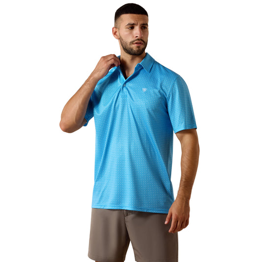 Ariat Ibiza Blue Mini Geo Print Polo