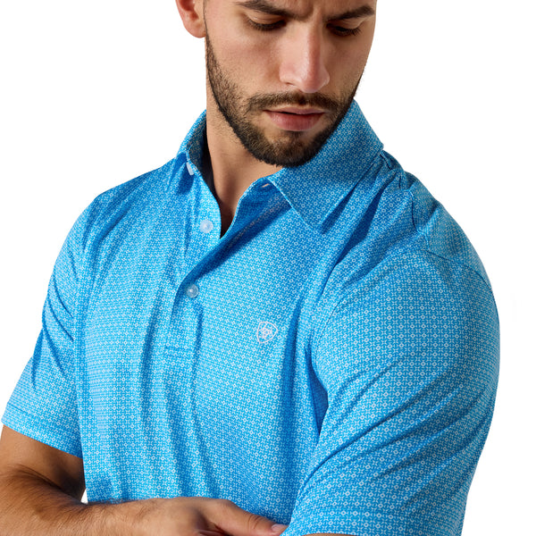 Ariat Ibiza Blue Mini Geo Print Polo