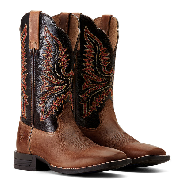 Ariat Brush Creek Tan Wide Square Toe Western Boot
