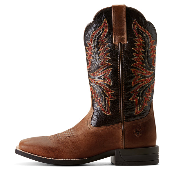 Ariat Brush Creek Tan Wide Square Toe Western Boot