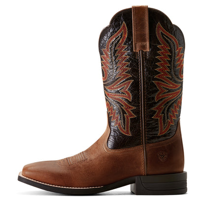 Ariat Brush Creek Tan Wide Square Toe Western Boot