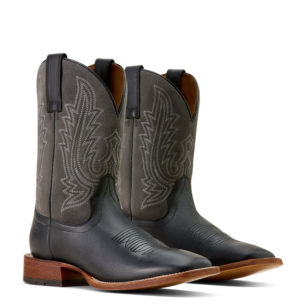 Ariat County Roads Nightshade Black Wide Square Toe Cowboy Boot