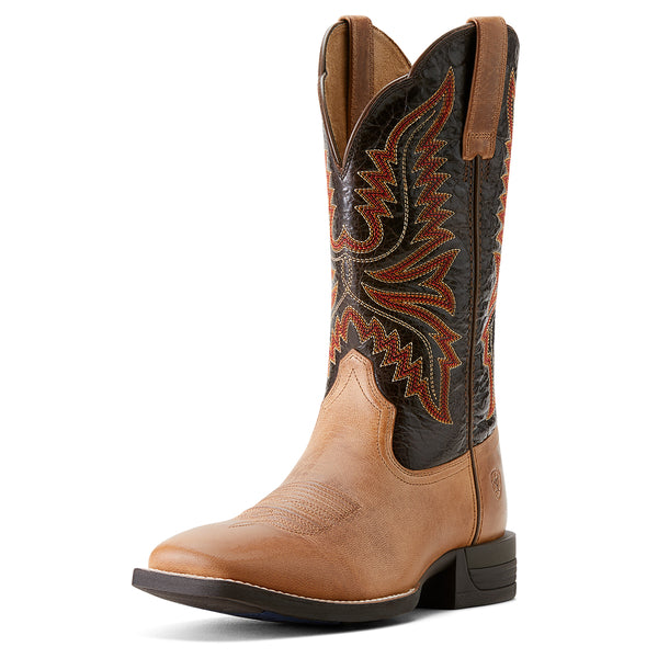Ariat Brush Creek Tan Wide Square Toe Western Boot