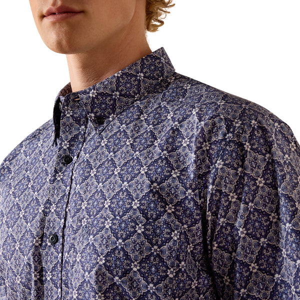 Ariat Bill Evening Blue Medallion Classic Fit Shirt