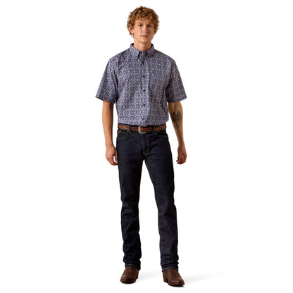 Ariat Bill Evening Blue Medallion Classic Fit Shirt