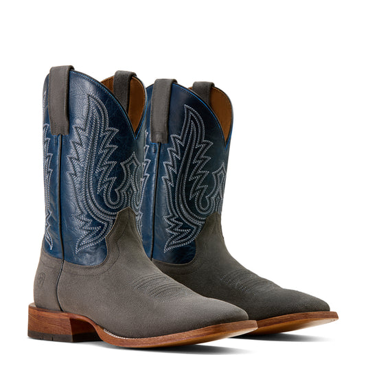 Ariat County Roads Iron Grey Wide Square Toe Cowboy Boot
