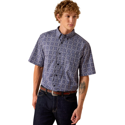 Ariat Bill Evening Blue Medallion Classic Fit Shirt