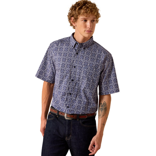 Ariat Bill Evening Blue Medallion Classic Fit Shirt