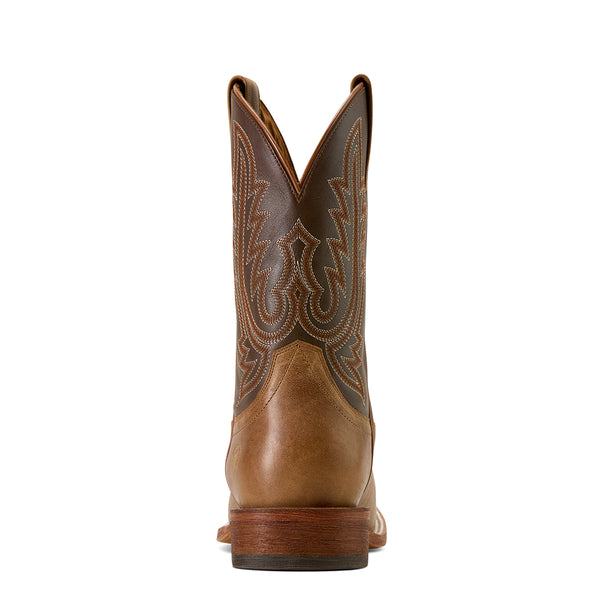 Ariat County Roads Wheat Tan Wide Square Toe Cowboy Boot