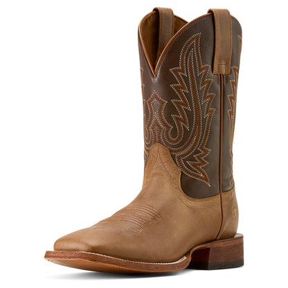 Ariat County Roads Wheat Tan Wide Square Toe Cowboy Boot