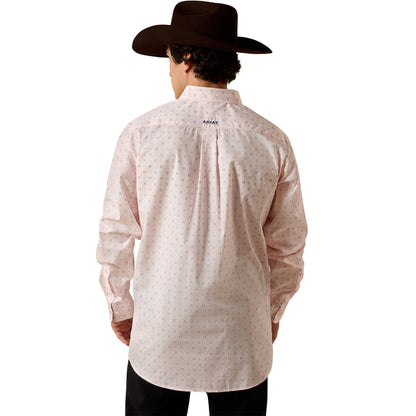 Ariat Wrinkle Free Wally Barely Pink Geo Fitted Shirt
