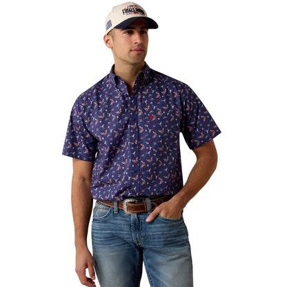 Ariat Berne Patriot Blue Americana Fitted Shirt
