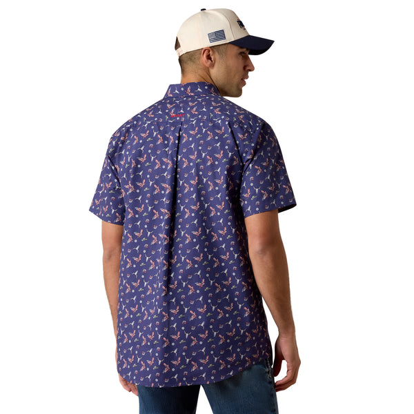 Ariat Berne Patriot Blue Americana Fitted Shirt