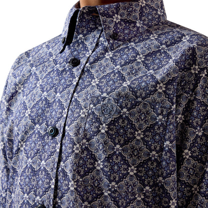 Ariat Kid's Bill Evening Blue Medallion Shirt