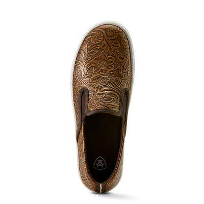 Ariat Skylar Brown Floral Embossed Slip On Shoe